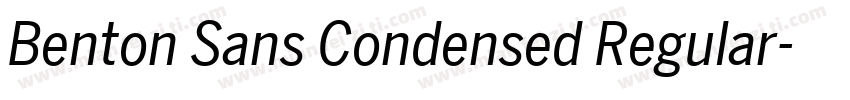 Benton Sans Condensed Regular字体转换